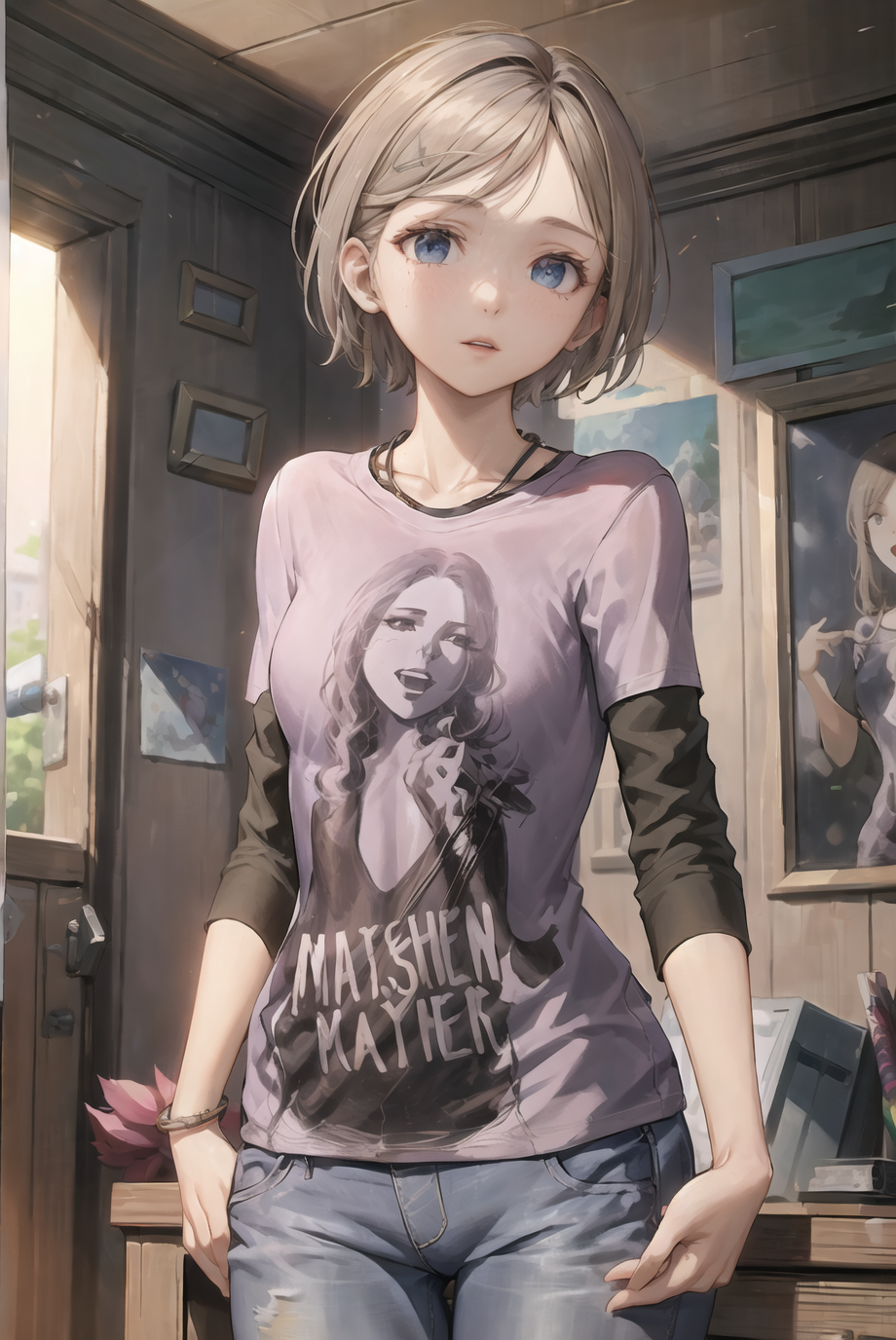 14593-1640840950-(masterpiece_1.2), best quality, 1 girl, Sarah,_t-shirt, jeans,_.png